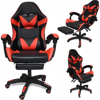 Herní židle Herní křeslo Medas Professional červené umělá kůže černo-červené