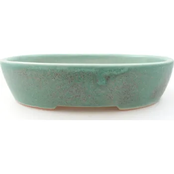 Květináč Keramická bonsai miska 17 x 14 x 4 cm zelená