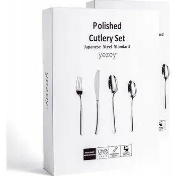 Příbor Stříbrné příbory 48 ks Japonská ocel 18/10 SUS304 Ručně leštěné, lesklé