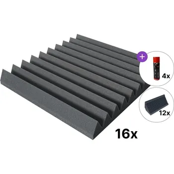 Mega Acoustic PA-PMK7 50x50 Room SET Dark Grey Absorpční penový panel