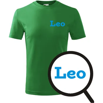 Chlapecké tričko Zelené dětské tričko Leo - dětské tričko se jménem - barva zelená - velikost 12let