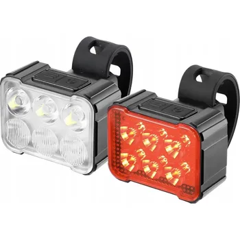 Cyklosvítilna PŘEDNÍ A ZADNÍ LED SVĚTLO NA KOLO, USB-C NABÍJECÍ, SADA SVĚTEL