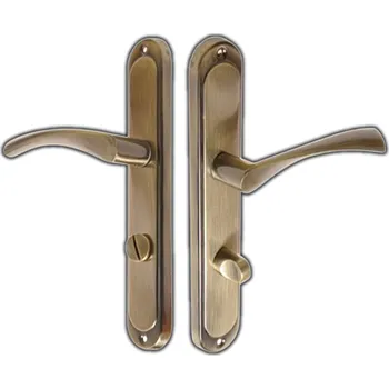 Dveřní kování KLIKA DVEŘNÍ SE ZÁMKEM PRO DVEŘE SALIX 72 WC ŠTÍT PATINA