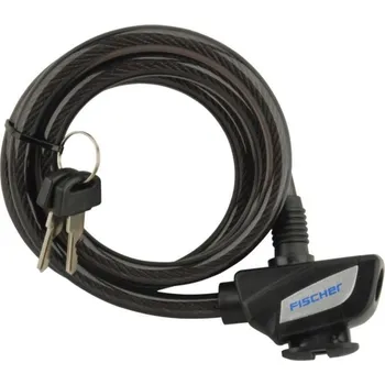 Zámek na kolo Lanový zámek na klíč, 120 cm, ø 10 mm, ocel, plast&nbsp;85907