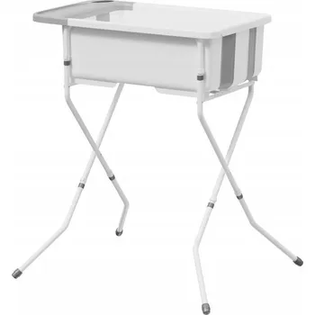 koupací vanička Skládací vanička Balu s rámem, bílá - vanička pro děti se stojanem