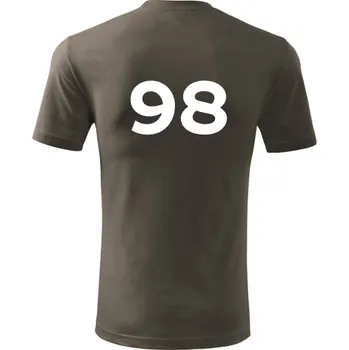 Army tričko s číslem 98 - na fotbal - fotbalové tričko - barva hnědá - velikost XL