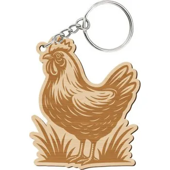 Žertovný předmět Slepice - přívěšek nebo klíčenka s gravírováním pro farmáře- Tričkový.cz