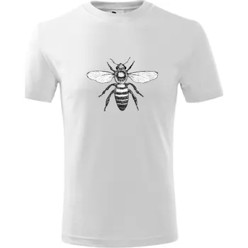 Chlapecké tričko Bílé dětské tričko se včelou - barva bílá - velikost 6let