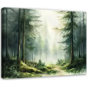 Obraz 3D OBRAZ LESA STROMY PŘÍRODA DO LOŽNICE OBÝVÁKU KUCHYNĚ NA PLÁTNĚ 60x40