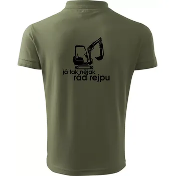 Pánská košile Já tak nějak rád rejpu - Polokošile pánská Pique Polo 203 - 5XL ( Khaki )