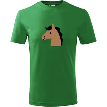 Chlapecké tričko Zelené dětské tričko s koníkem 4 - barva zelená - velikost 4roky