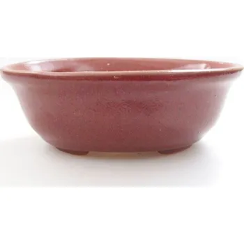 Květináč Keramická bonsai miska 11 x 9 x 4 cm vínová