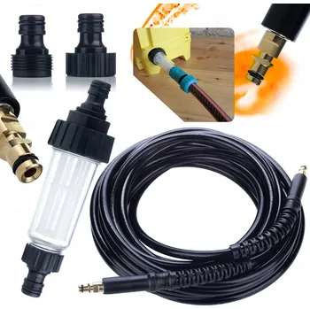 Příslušenství k zahradní technice SADA HADICE 10M PRO TLAKOVÉ MYČKY KARCHER K2 K3 K4 K5 K6 K7 + FILTR VODY
