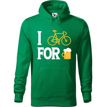 Pánská mikina Pánská mikina s potiskem For beer Velikost (muž): L, Vyberte barvu: Středně zelená