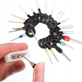 SADA KLÍČŮ VYTAHOVÁKŮ KONEKTORŮ AUTOMOBILOVÝCH PINŮ DEMONTÁŽNÍCH 18 KS