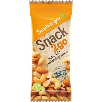 Cukrovinka Seeberger Snack2go Pikantní pražená, jemně solená ořechová směs 50g