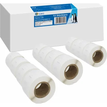 Speciální papír 12x G&G Etiketten 28mm x 89mm sw komp. m. Dymo 99010/ s0722370