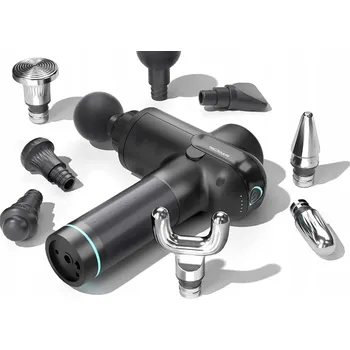 Masážní přístroj PISTOLET DO MASAŻU PLECÓW CIAŁA STÓP MASAŻER MASÁŽNÍ PISTOLE ZESTAW 8 KOŃCÓWEK