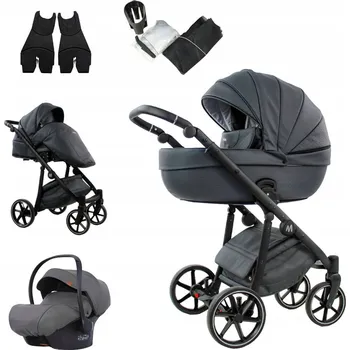 Kočárek Mommo Fantasy Černý 3v1 Kombinovaný Kočárek (Hluboký, Sportovní) + Autosedačka