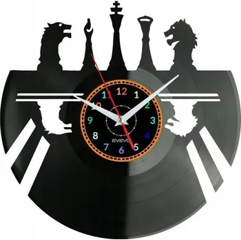 Hodiny ŠACHY HODINY NÁSTĚNNÉ UNIKÁTNÍ NÁPAD DÁREK K NAROZENINÁM PAMÁTKA