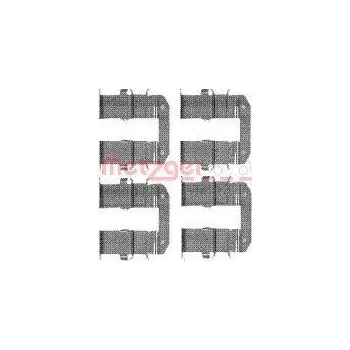 Brzdový systém Sada příslušenství obložení kotoučové brzdy METZGER 109-1734