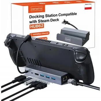 Dokovací stanice pro Steam Deck DOCK ROG ALLY DEX 6v1 HUB USB-C HDMI 4K Ethernet