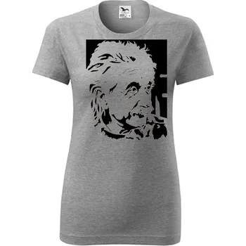 Dámské tričko Šedé dámské tričko Einstein - barva šedá - velikost L