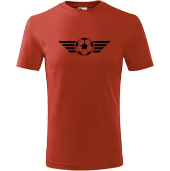 Chlapecké tričko Červené dětské tričko s fotbalovým míčem 2 - barva červená - velikost 10let