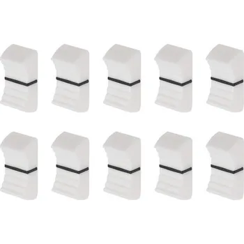 Příslušenství ke stanu Krytka potenciometru mixéru Rebower, ploché tlačítko, [pro krytku hřídele 4x1 mm] - plastová/bílá/