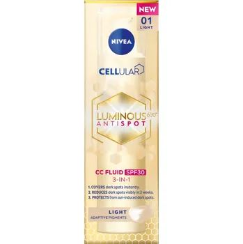 Přípravek na tvář Nivea Luminous630 CC krém proti pigmentovým skvrnám SPF30 01 light 40 ml