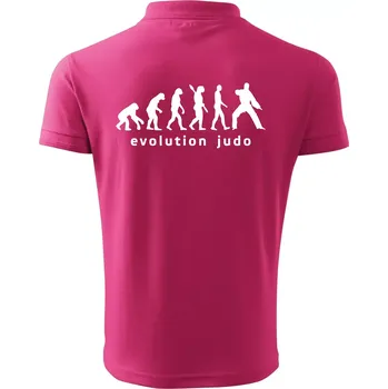 Pánská košile Judo evoluce - úder - Polokošile pánská Pique Polo 203 - XL ( Purpurová )