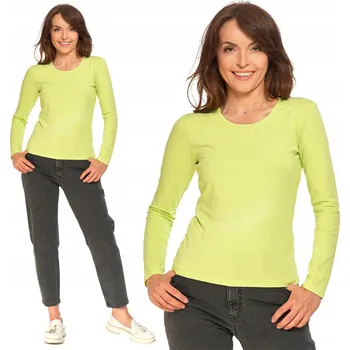 Dámské tričko Hladká halenka s dlouhým rukávem Tričko Dámské Neonové Tričko MORAJ M