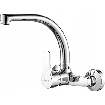 Vodovodní baterie Kuchyňská nástěnná baterie Ibergrif, stříbrná