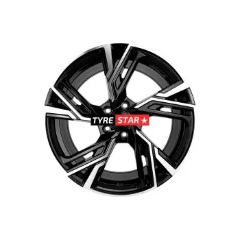 Alu kolo MAM RS5 7x16 5x1143 ET38 BLACK FRONT POLISH