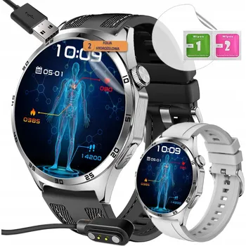 Hodinky Rubicon RNCF38 Pro - Chytré Hodinky s EKG, Měřením glukózy, Pulsu, AMOLED displej 2x Řemínek