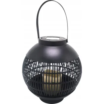 Venkovní osvětlení SOLÁRNÍ LED LAMPA LUCERNA ČERNÁ 23,5 cm