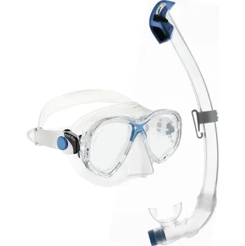 Potápěčská maska Juniorský potápěčský/šnorchlovací set CRESSI-MAREA JUNIOR + SEAL DRY JUNIOR COMBO CLEAR/AZURE Modrá UNI