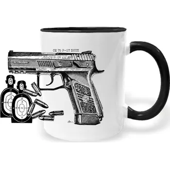 Hrnek - CZ 75 P-07 DUTY Barva: Černá