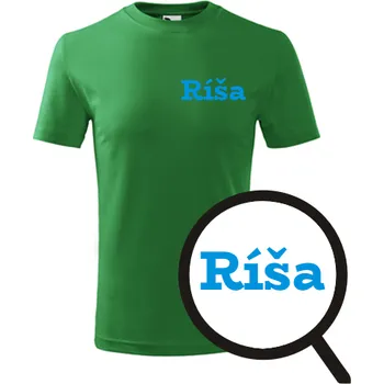 Chlapecké tričko Zelené dětské tričko Ríša - dětské tričko se jménem - barva zelená - velikost 6let