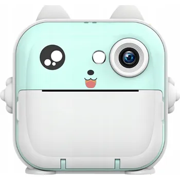 Digitální fotoaparát DĚTSKÝ DIGITÁLNÍ FOTOAPARÁT S OKAMŽITÝM TISKEM ZELENÝ KAMERA