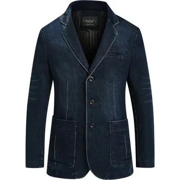 Pánský džínový kabát tmavě modrá XL