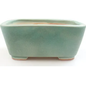 Květináč Keramická bonsai miska 13,5 x 10 x 6 cm zelená
