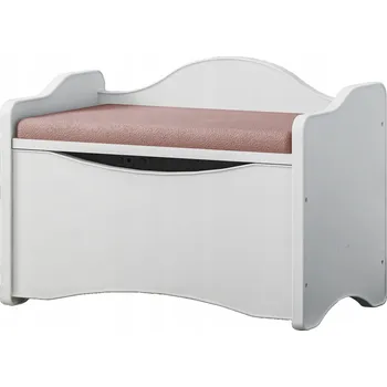 Úložný box Truhla na hračky, úložný box na povlečení, truhlice, taburet s šedým sedákem