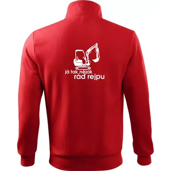 Pánské oblečení Já tak nějak rád rejpu - Mikina bez kapuce Adventure - 3XL ( Červená )