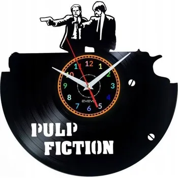 Hodiny PULP FICTION HODINY NÁSTĚNNÉ DEKORATIVNÍ MODERNÍ VINYLOVÁ DESKA