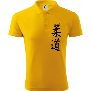 Pánská košile Judo nápis japan - Polokošile pánská Pique Polo 203 - XL ( Žlutá )