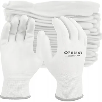 Pracovní rukavice Rukavice FORINT POLI BÍLÉ velikost 8 - M 12 párů