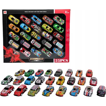 autíčko SADA kovových autíček AUTÍČKA, 25 kusů, s pohonem