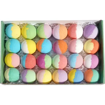 Koupelová kosmetika Dárková sada 24 dětských koupelových bomb s překvapením Přírodní organické šumivé bomby do koupele pro dívky a chlapce Zábavné bublinky