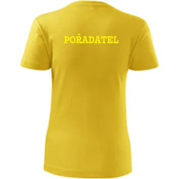 Žluté dámské tričko pořadatel - barva žlutá - velikost XL